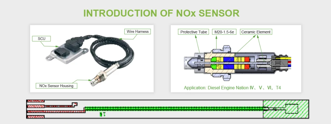Gaoxinsens Auto Parts High Quality Nitrogen Oxygen Sensor Nox Sensor for Volvo 5wk97371 22827993