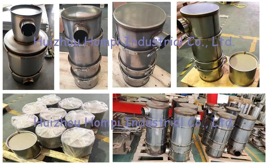 SCR Catalytic Converter and DPF Diesel Particulate Filter with Metal Shell for Aftermarket Exhaust Spare Parts